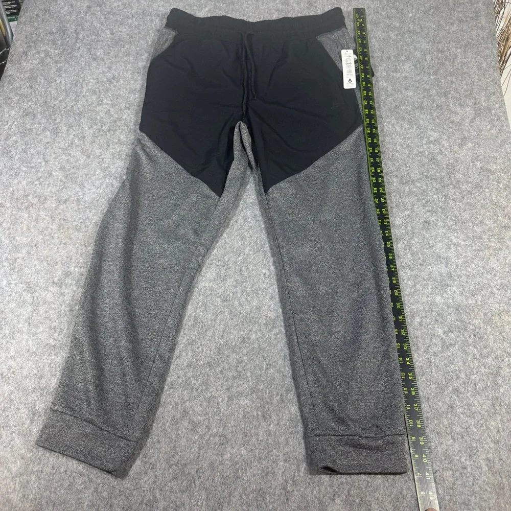 RBX Active Mens Tapered Jogger Pants Black Grey Heather X-Dri CRM7003 Large NEW